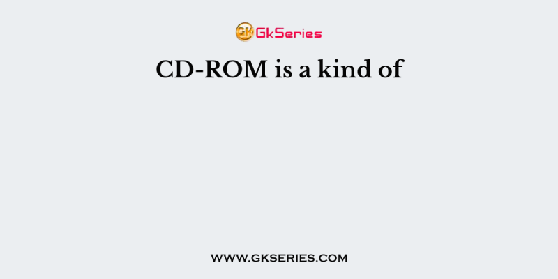 CD-ROM is a kind of