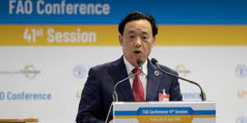China’s Qu-Dongyu re-elected unopposed as head of FAO