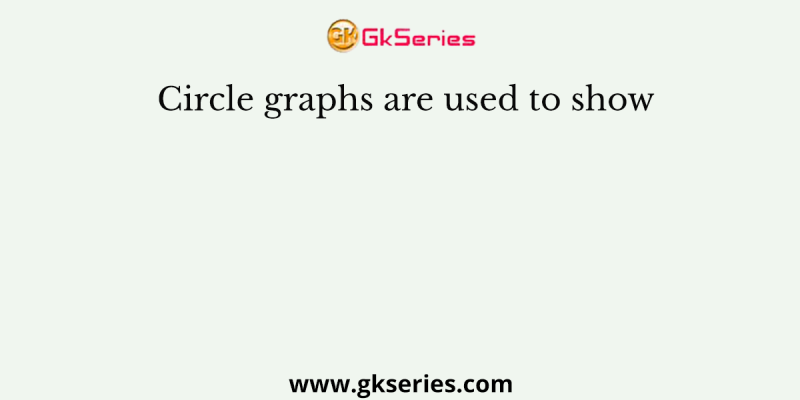 Circle graphs are used to show