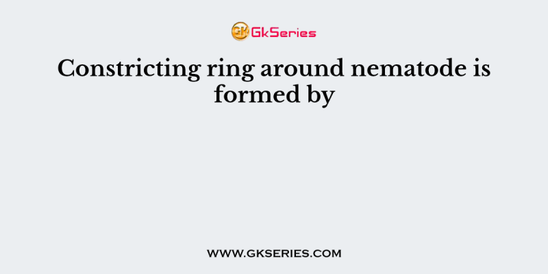 Constricting ring around nematode is formed by