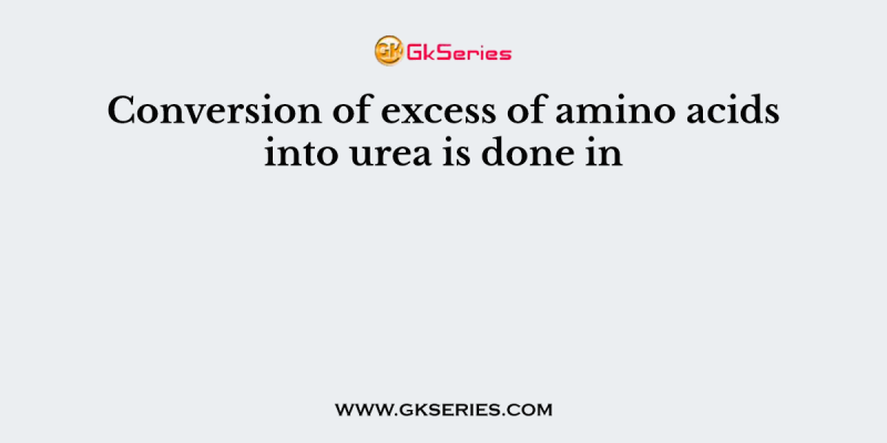 Conversion of excess of amino acids into urea is done in