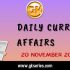 Daily Current Affairs Quiz – 20 November 2021 | Gkseries