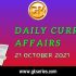 UPSC Daily Current Affairs Quiz – 21 October 2021