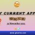 UPSC Daily Current Affairs Quiz – 23 November 2021
