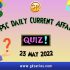 Daily Quiz on Current Affairs by Gkseries – 22 & 23 May 2022