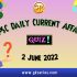 Daily Quiz on Current Affairs by Gkseries – 2 June 2022