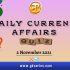 Daily Current Affairs Quiz – 2 November 2021 | Gkseries