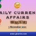 UPSC Daily Current Affairs Quiz – 3 November 2021