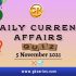 Daily Current Affairs – 5 November 2021 | Gkseries