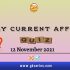 UPSC Daily Current Affairs Quiz – 12 November 2021