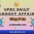 Daily Current Affairs Quiz – 15 December 2021 | Gkseries