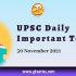 Daily Current Affairs – 30 November 2021 | Gkseries