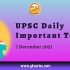 Daily Current Affairs – 7 December 2021 | Gkseries