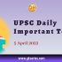 Daily Current Affairs – 5 April 2022