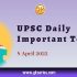 Daily Current Affairs Quiz: 7 April 2022