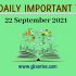 UPSC Daily Static Quiz – 22 September 2021 | Gkseries