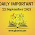 UPSC Daily Static Quiz – 23 September 2021 | Gkseries