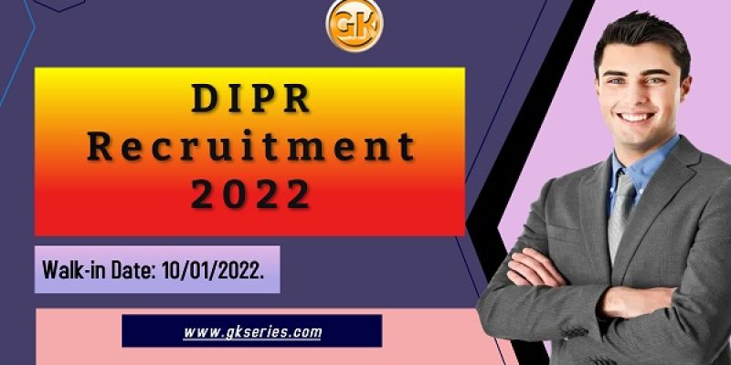 DIPR Recruitment 2022 – 2 Photographer & Videographer Vacancy