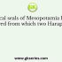 A circular button shaped seal called the Persian gulf seal has been obtained from which Harappan site