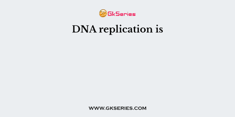 DNA replication is