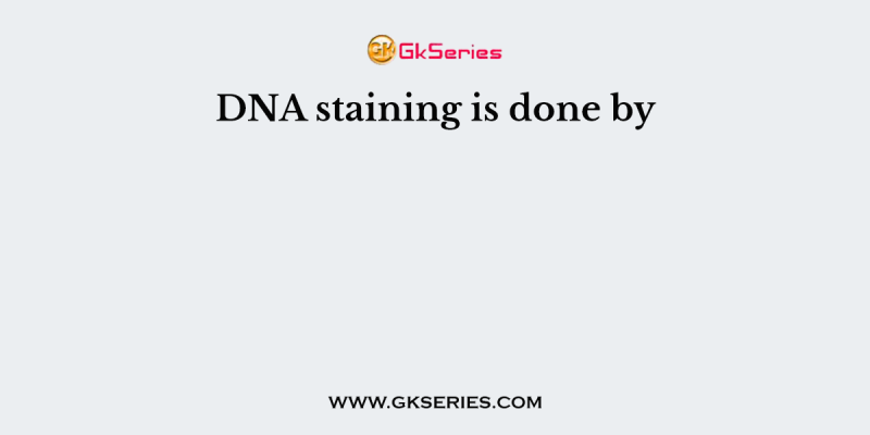 DNA staining is done by
