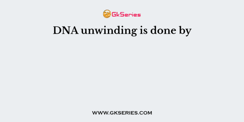 DNA unwinding is done by