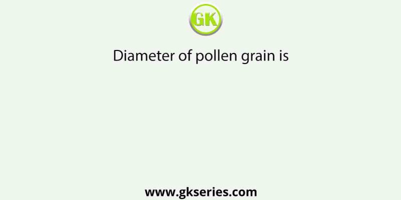Diameter of pollen grain is