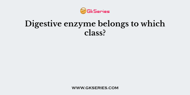 Digestive enzyme belongs to which class?