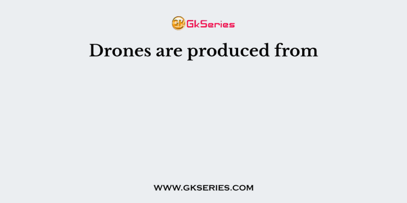 Drones are produced from