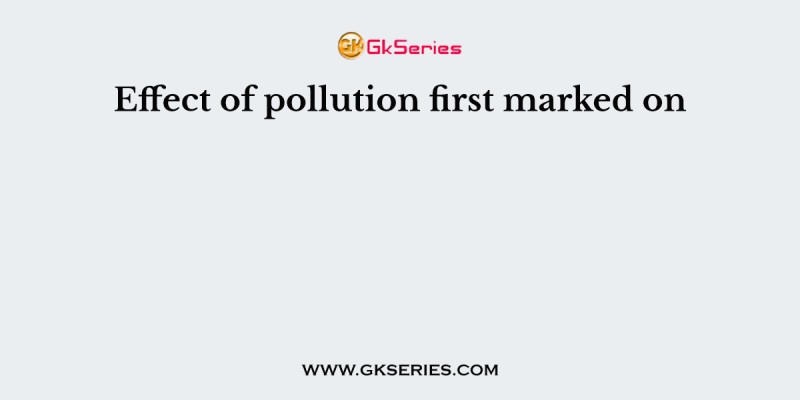 Effect of pollution first marked on