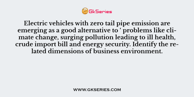 Electric vehicles with zero tail pipe emission are emerging as a good alternative to ‘ problems like climate change