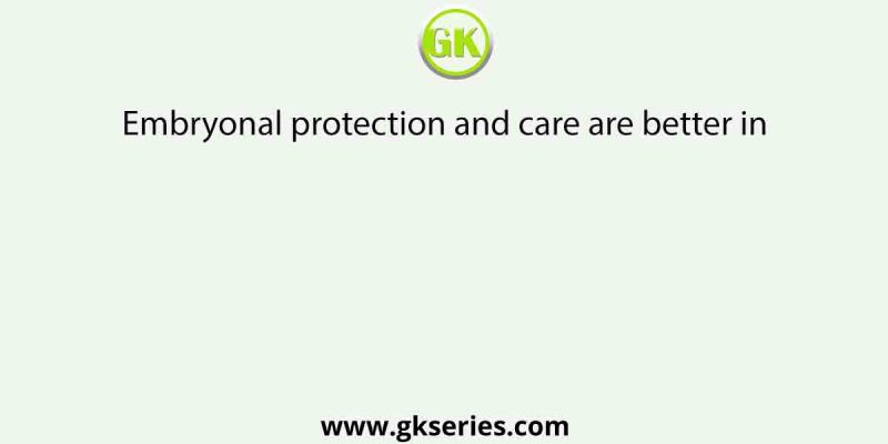 Embryonal protection and care are better in