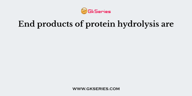 End products of protein hydrolysis are