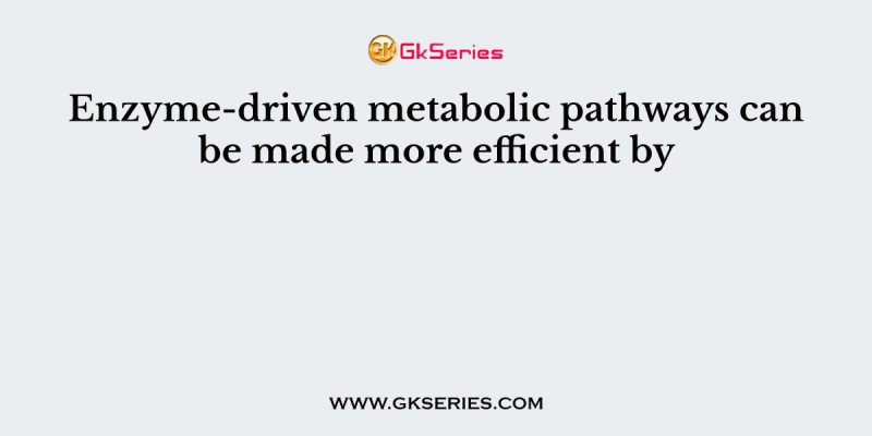 Enzyme-driven metabolic pathways can be made more efficient by