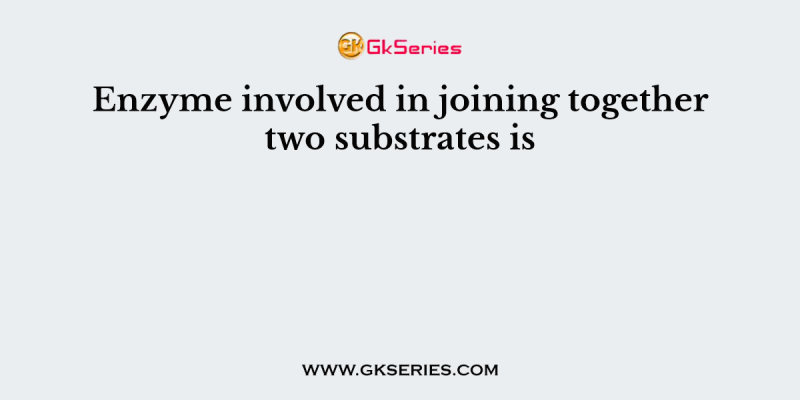 Enzyme involved in joining together two substrates is