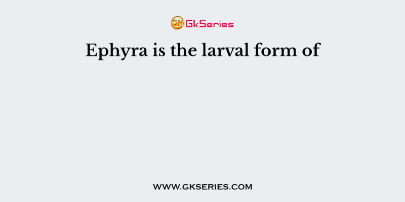 Ephyra is the larval form of