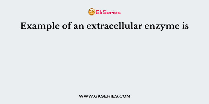 Example of an extracellular enzyme is