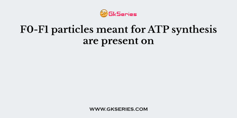 F0-F1 particles meant for ATP synthesis are present on