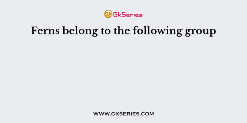 Ferns belong to the following group