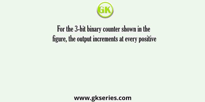 For the 3-bit binary counter shown in the figure, the output increments at every positive
