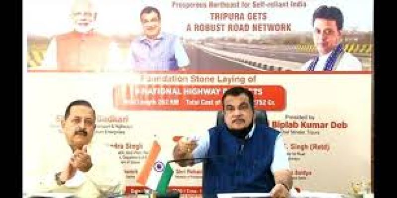 Gadkari laid Foundation Stones of 9 NH projects in Tripura