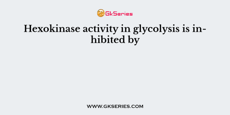Hexokinase activity in glycolysis is inhibited by