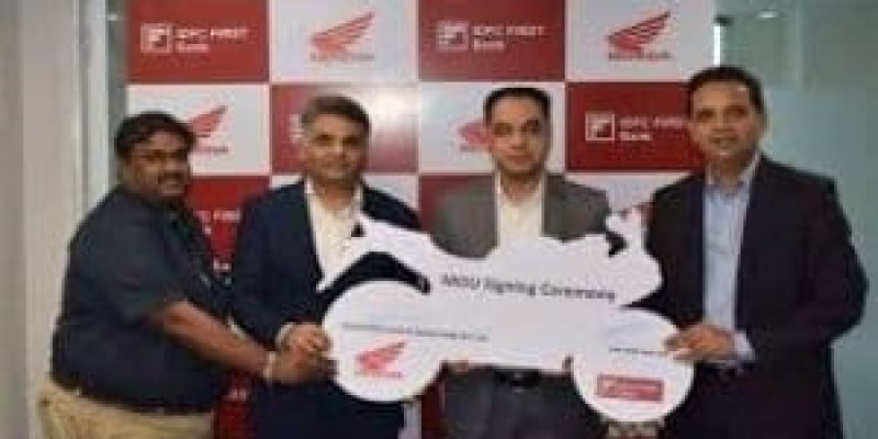 Honda Motorcycle partnered with IDFC – First Bank for retail financing