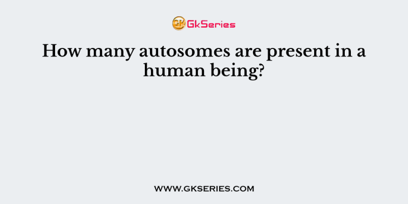 How many autosomes are present in a human being?