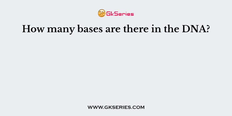 How many bases are there in the DNA?