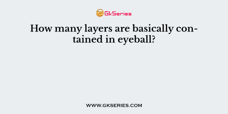 How many layers are basically contained in eyeball?