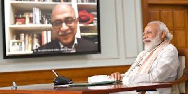 Prime Minister interacts with IBM CEO Arvind Krishna