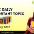 UPSC Daily Current Affairs Quiz: 18 May 2023