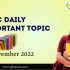 UPSC Daily Current Affairs Quiz: 29 November 2022