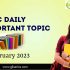 UPSC Daily Static Quiz: 10 February 2023